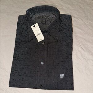 Express Mens Gray Button Nice Dress Shirt Size Small